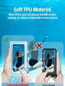 5PCS Universal Waterproof 3D Full Protection Phone Case Pouch Dry Bag With Clear Transparent Window Touch Screen Sensitive Impact Resistant Sealed Zipper Lock Design For Travel Beach Pool Cruise Snorkeling Water Sports Outdoor Hiking Rainy Day - Multicolor - View 4
