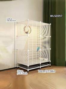 1pc Large Bird Cage Wrought Iron Indoor Aviary For Parakeet Budgie Cockatiel Conure Lovebird Finch Canary With Rolling Stand Removable Tray Easy Assembly Durable Rust Resistant 4 Wheels Pet Villa Home Use Gift - Assembled Version - View 11