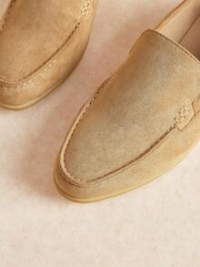 Rosivie Ladies' Easy Slip-On Slim Fit Sailing Loafers Flat Shoes - Brown - View 3