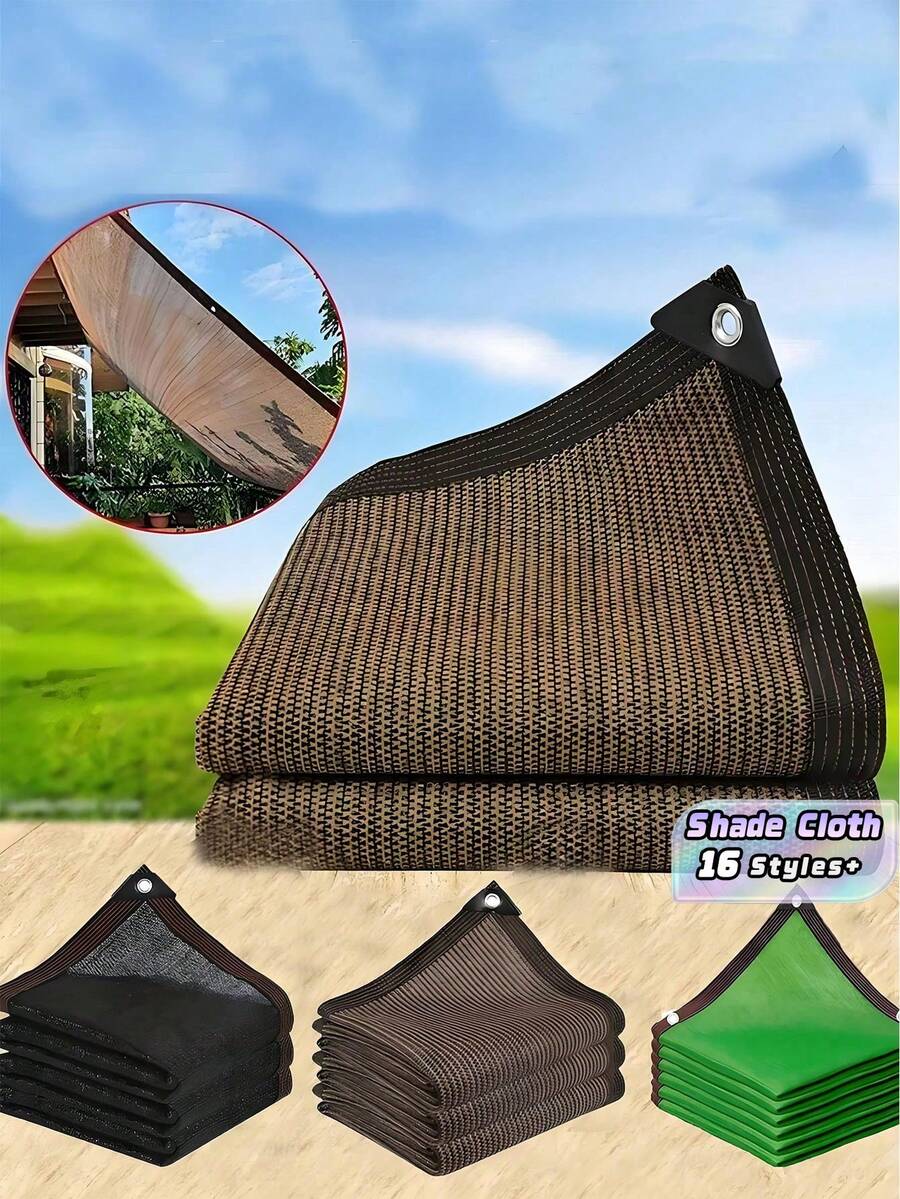 1pc Outdoor Shade Mesh Screen Curtain With Grommets Heavy Duty Tear - Multicolor - View 1