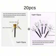 10/20pcs Gold And Silver Tassel Curls, Black Party Blowers - multicolor - View 16