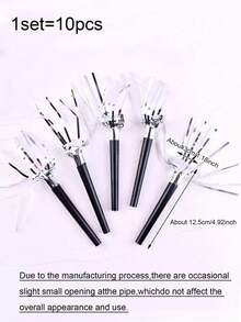 10/20pcs Gold And Silver Tassel Curls, Black Party Blowers - multicolor - View 19