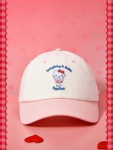 HELLO KITTY AND FRIENDS | SHEIN Women's Cartoon Embroidered Baseball Cap - White - View 1
