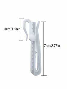 White Plastic Curtain Hooks Adjustable Pleated Curtain Clips Hooks Multi-Purpose Curtain Hooks For Curtains Door Curtains Shower Curtains - multicolor - View 4