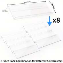 1pc/4pcs/8pcs Spice Rack, Countertop Free Acrylic Spice & Condiment Organizer, Multi-Tier Drawer Storage, For Kitchen Cabinet, Drawer, Shelf, Kitchen Organization And Storage, Kitchen Accessories - Transparent acrylic - View 10