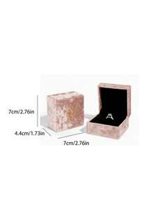 Zazumi 1pc Crushed Velvet Long Necklace Bracelet Gift Box, Soft Black Lining Jewelry Organizer Case, Premium Decorative Jewelry Packaging Box For Valentines Day, Birthday, Engagement, Wedding Gift - multicolor - View 9