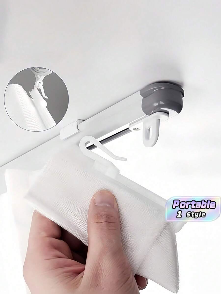 White Plastic Curtain Hooks Adjustable Pleated Curtain Clips Hooks Multi-Purpose Curtain Hooks For Curtains Door Curtains Shower Curtains - multicolor - View 1