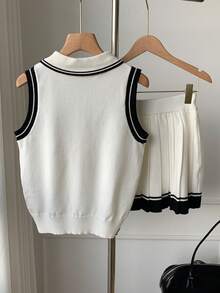 Comfortcana Fall Winter 2026/Summer/Casual/Y2k Clothes/Cute Top/Halloween/Festival Outfits/School/Polka Dot/Whit - Black and White - View 2