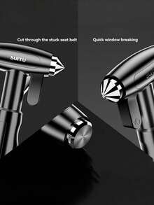 1PC 3 In 1 Car Emergency Hammer Window Breaker Seatbelt Cutter Quick Escape Tool Multi Function Safety Rescue Device For Vehicle Roadside Emergency Survival Kit Driver Gift - A - View 5