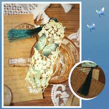 Butterfly Tassel Hollow Metal Bookmark, Reading Page Clip Gift - multicolor - View 4