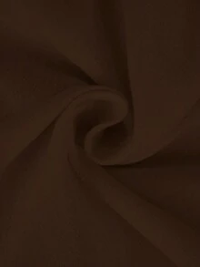 Linhara CURVE Plus Size Sleeveless Pure Cotton Double Layer Hem With Pockets Casual Everyday Women's Dress - Coffee Brown - View 4