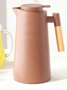 1-Liter Double-Walled Glass Mug With Wooden Handle, Large Capacity For Home Use, Coffee Accessories, Back To School - Multicolor - View 21