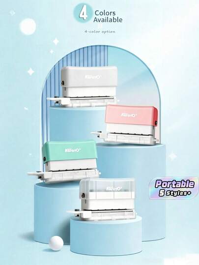 Mini Perfurador de Papel com 6 Furos e Bandeja de Resíduos Transparente, Máquina de Perfuração com Guia de Posição Ajustável para Caderno de Folhas Soltas A5 20 Furos/B5 26 Furos/A4 30 Furos, Portátil, Perfuração Suave Sem Rebarbas, Papelaria Escolar e de Escritório para Encadernação