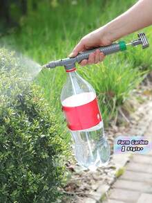1PC Handheld High Pressure Adjustable Continuous Spray Nozzle Garden Watering Tool Plastic Lightweight No Battery No Electricity For Farm Plants Flowers Outdoor Irrigation - A - View 1