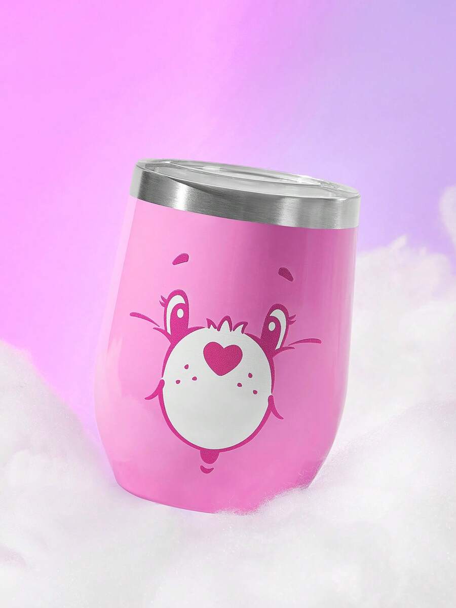 SHEIN X Care Bears 360 ml / 12 oz 不鏽鋼杯,防漏蓋,適用熱飲/冷飲,適用於大多數杯架,禮品首選 - 粉色 - 查看 1