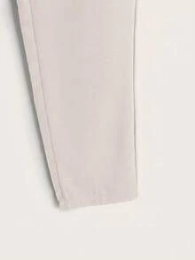 Tween Boy Solid Color Casual Versatile Daily Wear Long Pants - Apricot - View 4