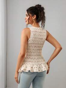 SHEIN Women's Printed Elegant Maternity Cute Camisole Tank Top Photoshoot White Summer - Multicolor - View 2