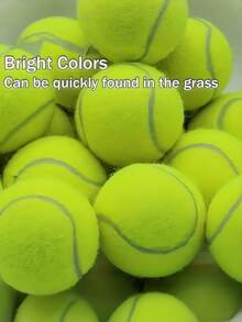 High Elastic Training Tennis Balls, Durable Practice Sports Balls With Superior Bounce For Beginner Athletes, Outdoor Court Exercise Equipment, Also Perfect As Tough Chew Toy For Active Dogs, Ideal Gift For Sports Lovers - Green - View 7