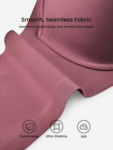 LUVLETTE Dream Curve Support+ Side Support Rose Color Underwire Push Up T-Shirt Basic Comfortable No-Show Seamless Must-Haves Bra - Rusty Rose - View 8