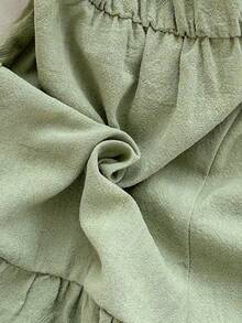SHEIN Baby Girl Button Front Belted Cami Jumpsuit - Mint Green - View 8