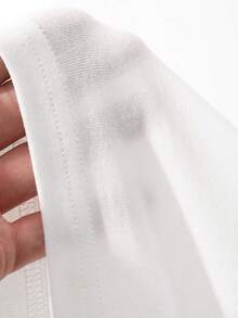 Dazy-Less Spring/Autumn Casual Versatile Solid Color Long Sleeve T-Shirt - White - View 4