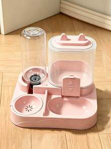 2IN1 Large Capacity Cat Feeder And Water Dispenser Dry Wet Separation 700ml Food Tray 400ml Gravity Water Bowl Durable Plastic Transparent Design For Indoor Travel Pet Cats Dogs - One Size Fits All - View 18