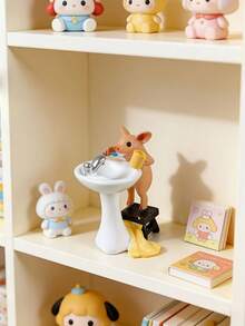 1PC Resin Adorable Pig Holding Toothbrush Creative Figurine Ornament Compact Sturdy Desktop Decoration For Desk Sideboard Display Cabinet Home Office Micro Landscape Calming Birthday Present For Collectors Home Decor Enthusiasts - multicolor - View 4