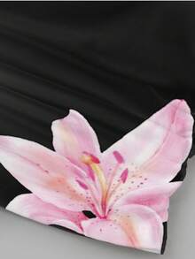 SHEIN Unity 女士性感极简风辣妹印花修身吊带背心 - 黑色 - 查看 5