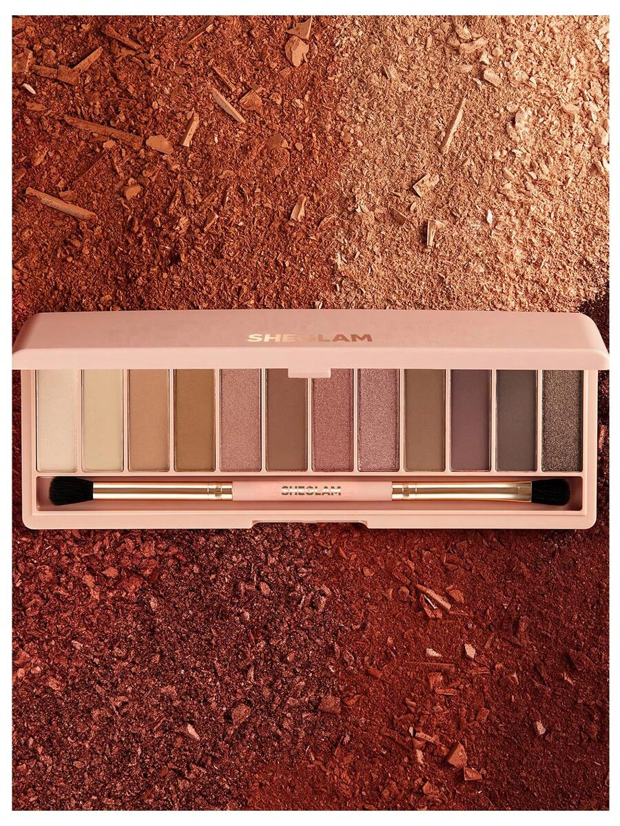 SHEGLAM Berry Palette Paleta de sombras matte de 12 cores, acetinada, metálica, perolada, de alta pigmentação, suave, maquiagem para os olhos, cosméticos, , festa de Natal, sombra para os olhos - Berry - Visão 1