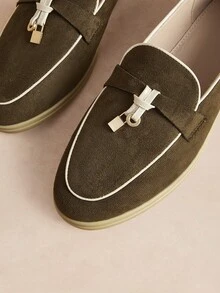 Rosivie Sepatu Flat Kasual Wanita Serbaguna untuk Perjalanan Sehari-hari, Nyaman, dan Mudah Dipakai untuk Berpergian. - Tentara hijau. - View 6