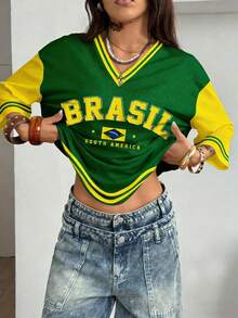 Coolane Casual Minimalist Letter & Number Graphic T-Shirt For Women, Suitable For Summer - Multicolor - View 5