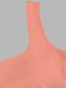 FavEase Camiseta de tirantes ajustada de color liso, casual de verano - Rosa Pálido - Ver 4
