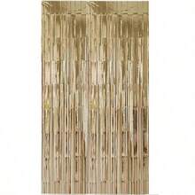 3pcs/Set 100*200cm Gold Tassel Ribbon, Curtain Shiny Metallic Texture Design, Suitable For Photography Studio Props, Birthday Party, Bridal Shower, Wedding Decoration, Background Curtain, Party Decoration, Photo Booth Props - multicolor - View 8