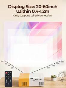 Teckwe Mini Portable 1080P LED Projector For Home Party Meeting Theater, Projector Home Cinema Review - Orange - View 4