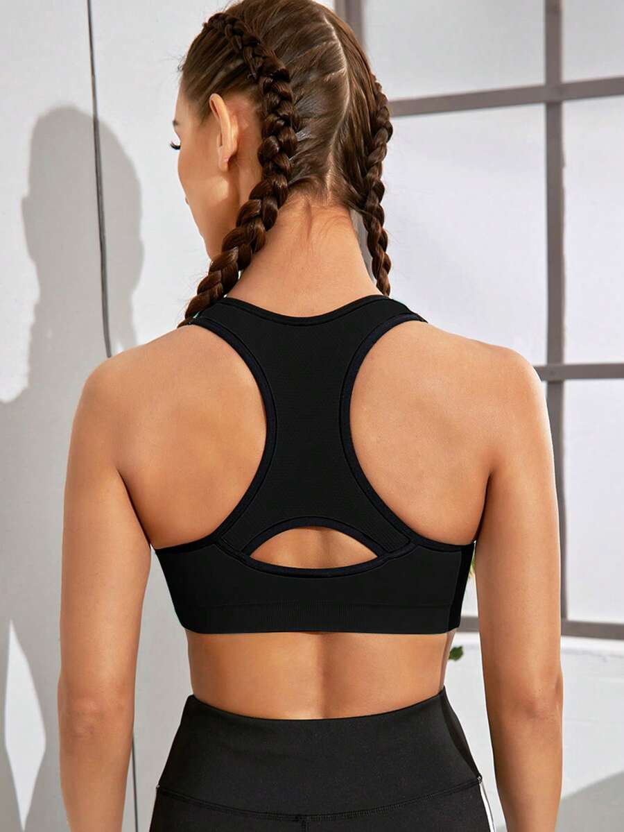 Powerista Medium Support  Scoop Neck Cut Out Back Sports Bra