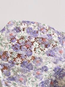 Soleia 女款浪漫度假上衣 春夏款 雛菊刺繡紋理印花 3D花卉裝飾 Bustier 適合休閒約會 情人節 下午茶 公路旅行 城市度假 音樂節 派對 波希米亞嬉皮風 西部風 可內穿外穿 全季日常通勤 - 淡紫色 - 查看 7