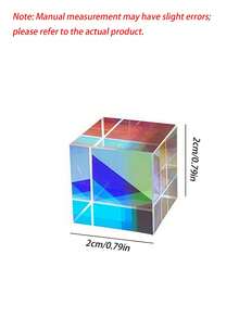 1 buah Prisma Kristal Buatan Berwarna, Kubus X Kaca Optik, Dispersi Kombinasi RGB, Hadiah Edukatif, Cocok untuk Usia 14 Tahun ke Atas, Warna Campuran, Bahan Kaca, Prisma Unik - Kristal Kubus Rubik - View 3