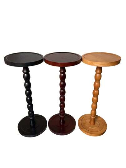 1PC Modern Round Wooden Side Table, End Table, Coffee Table, Nightstand, Multifunctional Base For Living Room, Sofa, Bedroom, Decoration, Furniture