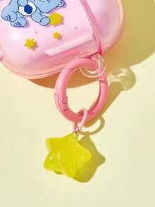 SHEIN X Care Bears 卡通圖案防摔保護藍牙耳機保護套附吊飾，適用於 iPod - 彩色 - 查看 5