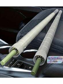1pc Waterproof Plastic Umbrella Cover, Telescopic Umbrella Sleeve With Drip Protector, Transparent,Waterproof And Durable, Easy To Store,Suitable For Travel And Outdoor Use, Travel Hiking Essentials, Portable Tools, Summer Essentials, Summer Portable - White - View 2