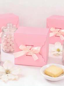 10 Elegant Bow Gift Boxes, Birthday Party Gift Boxes, Wedding Gift Boxes, Bridal Shower Wedding Guest Gifts, Theme Party Desktop Decoration, Holiday Home Party Kitchen Packaging Supplies, Birthday Gifts, Graduation Ceremony - multicolor - View 8