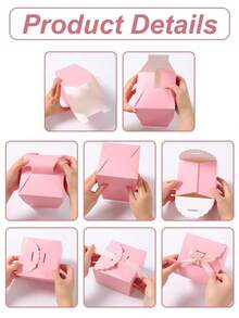 10 Elegant Bow Gift Boxes, Birthday Party Gift Boxes, Wedding Gift Boxes, Bridal Shower Wedding Guest Gifts, Theme Party Desktop Decoration, Holiday Home Party Kitchen Packaging Supplies, Birthday Gifts, Graduation Ceremony - multicolor - View 12