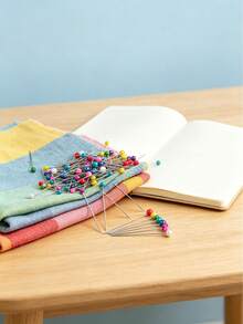 100 Round Pearl-Shaped Pins With Plastic Box, Suitable For Wedding Sewing DIY Craft Decoration - multicolor - View 6