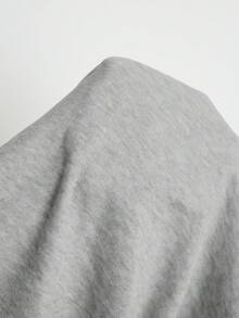 MaterniWear Maternity Solid Color Boat Neck Cap Sleeve Asymmetric Hem Casual Maternity Maternity T-Shirt Summer Photoshoot Photoshoot - Grey - View 8