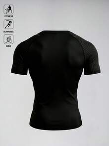 BATMAN X SHEIN RISE LYT 男士蝙蝠圖案休閒百搭日常通勤運動T恤 - 彩色 - 查看 2