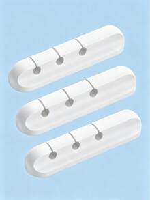 3 Packs Cable Clips - Silicone Adhesive Cord Management Organizer, Wire Holder Hooks For Computer Power Cords, Charging USB Cable, Mouse Cable, Office And Home (7, 5 And 3 Slots) - multicolor - View 9