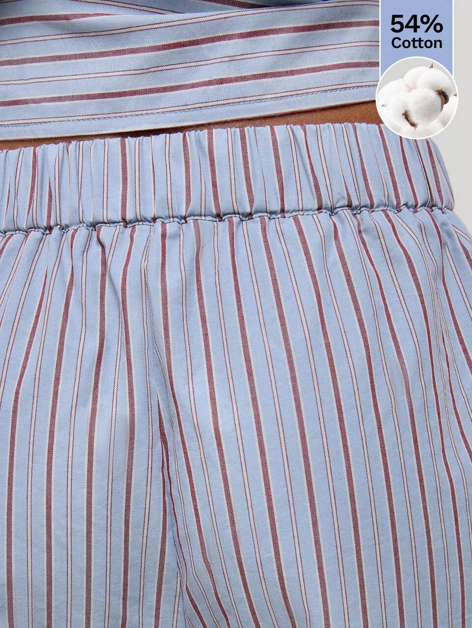 SHEIN Maija Women's Casual Commute Straight Leg Striped Pants,Going Out Outfits, Work Outfits For Women,Fall Clothes