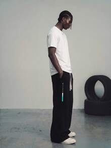 Sport MetroGents Men's Straight Knit Pants, Loose Fit Casual Sweatpants, Versatile For Spring And Autumn - Black - View 4