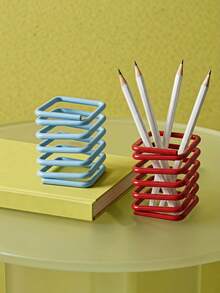 Joivida Minimalist Coil Shape Pen Holder, Creative Desktop Storage Cup & Multifunction Office Supply Organizer Rack For Pens, Pencils, Markers, Scissors, Makeup Brushes, Home Office, Bedroom, Desk Decor, Holiday & Housewarming Gift - multicolor - View 1
