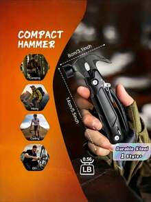 1PC 12 In 1 Multifunctional Hammer Tool Set Handyman Survival Gear For Men Dad Husband Grandpa Father Day Christmas Birthday Anniversary White Elephant Gift Gadget - Multifunctional hammer - View 1